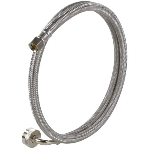 Dishwasher Hose With 90 Degree Elbow And PVC Core 6 Feet Long Premium Braided Stainless Steel Water Supply Line Three Eighths Inch FCM