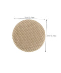 Beige circular headliner button from 10 Piece Car Roof Repair Kit With Snap Rivets And Upholstery Glue For Headliner Buttons, Ceiling Fabric Repair And Interior Buckle Quick Fix