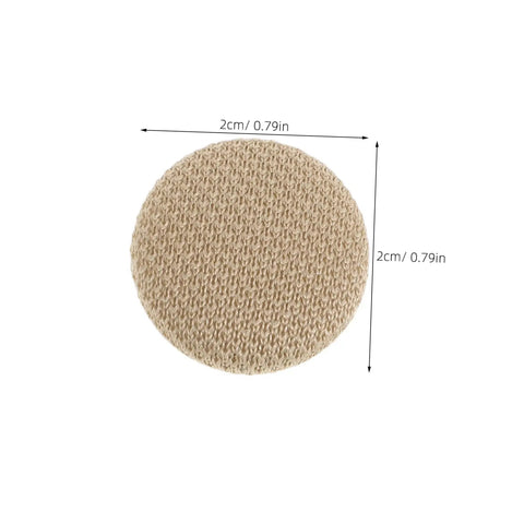Beige circular headliner button from 10 Piece Car Roof Repair Kit With Snap Rivets And Upholstery Glue For Headliner Buttons, Ceiling Fabric Repair And Interior Buckle Quick Fix