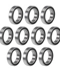 Deep groove ball bearings, 12x18x4 mm, chrome steel, double sealed, 12 pcs