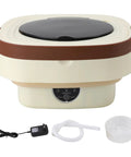 Ultra Compact Portable Washing Machine 8.5 Liter Foldable Mini Laundry Tub with power adapter and drain hose.
