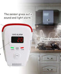 Plug In Gas Leak Detector for Home Detects Natural Gas Propane Methane Butane LPG LNG with 80dB Siren Voice Alarm and Flashing Light