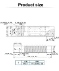 Measurement diagram for Bulletproof Precision L6N Single Point Load Cell High Accuracy Weighing Sensor, detailing dimensions and design.