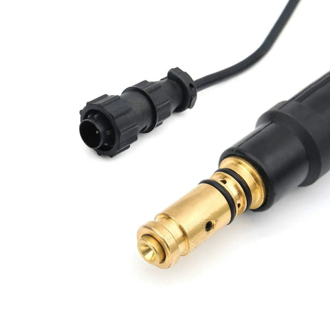 Lincoln 100Amp MIG Welding Gun Stinger 10Ft Replacement For Magnum 100L K530-6, close-up of connector and cable