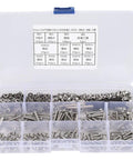 Killer 304 Stainless Steel Flat Head M3 Machine Screw Kit Bundle With Nuts Washers Wrench Keys Solid For Heavy Duty Home Repair And DIY Fixes Durable Anti Corrosion Metal Hardware 662 Pieces Smart Storage Box open case with M3 screws, nuts and washers