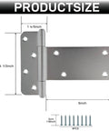 5 Inch Heavy Duty Gate Hinges 260 Lbs Capacity Black Finish 4 Pack With Screws Included For Wooden Fences Barn Doors And Gates