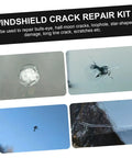 Windshield Crack Repair Kit For Chips And Scratches, Quick Fix Car Glass Repair Tool, cracked windshield before and after repair