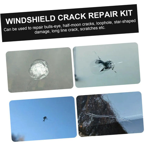 Windshield Crack Repair Kit For Chips And Scratches, Quick Fix Car Glass Repair Tool, cracked windshield before and after repair