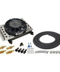 Atomic Cool Remote Cooler For Engine And Transmission With Electric Fan And High Efficiency Plate And Fin Core Black Finish