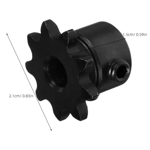 Top Tier 9 Tooth Carbon Steel Roller Sprocket For Heavy Duty Drive Systems showing a close-up view of the sprocket dimensions.