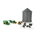 1 64 Scale Farm Playset With Grain Bin Includes Tractor Toys Skid Steer Farm Animal Figures And Fencing With Realistic Moving Parts