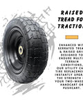 10 Inch Solid Replacement Tire And Wheel For Cart Dolly And Hand Truck With Five Eighth Inch Axle Bore And Double Sealed Bearings Set Of Four Flat Free