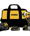 Atomic 20V Max Cordless Impact Driver Kit With Two Batteries And One Quarter Inch Hex Chuck Includes Battery Charger And Carrying Case