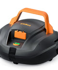 Close-up of Cordless Pool Vacuum Robot With 120 Minute Runtime Beefy Dual Motor Power Auto Park Two Cleaning Paths