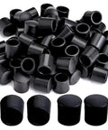 Premium Rubber Door Stop Tip Replacement Set 16 pcs, black rubber bumpers for wall and floor protection, visible from above
