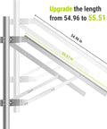 Universal Solar Panel Dual Arm Mount Kit With Support Pole And Wall Bracket showing upgrade to 55.51 inches on pole