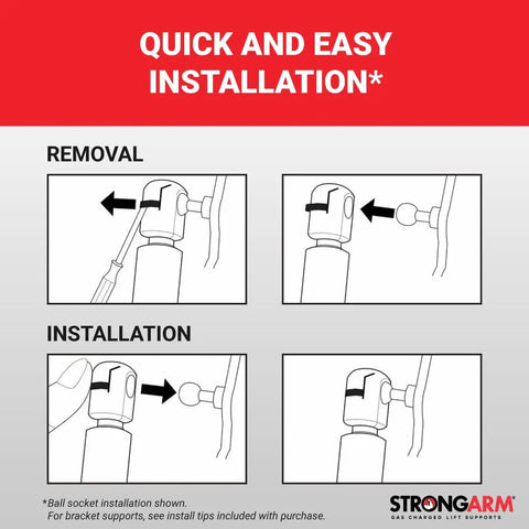 Quick installation guide for Two Pack Beefy Hatch Lift Supports With Smooth Operating Gas Struts For Tailgate Replacement.