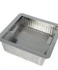 Stainless Steel Commercial Floor Drain Strainer, Heavy Duty 8.5 By 8.5 By 3 Inches, Silver Finish, Easy Clean Debris Screen