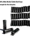 30 black bike brake cable end caps for Bicycle Brake And Shift Cable Housing Kit With 50ft Total Length Two 25ft Rolls Of 4mm And 5mm Housing Includes 80 End Caps No Brainer Install Great Upgrade For Road Or Mountain Bikes Made In Taiwan