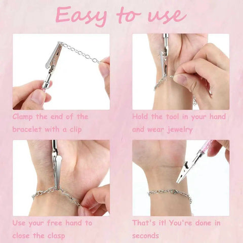 Stainless Steel Jewelry Helper Tool For Quick Wearing And Dismantling Self Serve For Bracelets Necklaces Watches Buckles Zippers