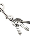 Six Pack 2.7 Inch Double Ended Bolt Snap Hooks Zinc Alloy Chain Clips holding keys, silver finish