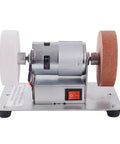Built Different Mini Bench Grinder With Knockout Torque From A Copper Brushless Motor shreds metal and wood with ease.