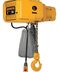 Heavy Duty Three Phase Electric Chain Hoist 3 Ton Hook Mount industrial lifter with yellow housing and remote control.