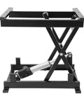 Heavy Duty Electric Scissor Lift Table With 250 Lbs Capacity, sturdy black platform and hydraulic lift mechanism.