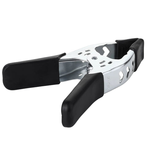 Mr. Pen 6-inch heavy-duty metal spring clamp with black rubber grips, side view