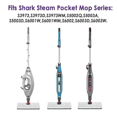 Steam Mop Pad Replacement For Shark Lift-Away Pro And Genius Pocket Mops 13.5 X 14 Inch Washable Pads 4 Pack Compatible with various models