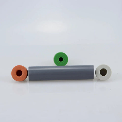 Universal Crown KK100 Oil Burner Coupling Kit components with colored ends, five inch length and various cap sizes