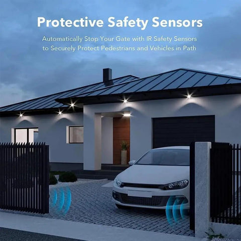 Infrared Beam Sensor Alarm Kit For Home Security 12 And 24V Waterproof Transmitter Receiver Single Beam installed on gate