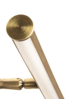 Close-up of antique brass 14 Inch LED Picture Light With Integrated LED, 3000K Warm White, 200 Lumens, On Off Switch