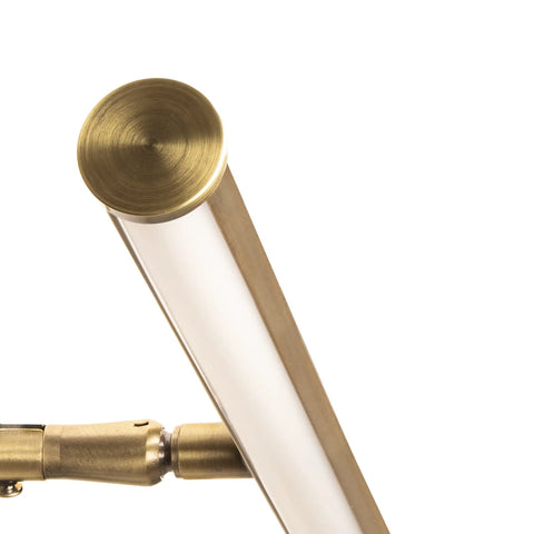 Close-up of antique brass 14 Inch LED Picture Light With Integrated LED, 3000K Warm White, 200 Lumens, On Off Switch