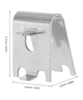 Stainless Steel Refrigerator Shelf Clips For Efficient Space Utilization And Quick Install Eight Pack Heavy Duty, side view showing measurements