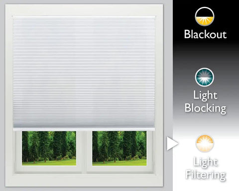 Cordless Cellular Shade White Fits 19 To 36 Inch Windows 36W By 64L Light Filtering Daylight Sheer Privacy No Tools Installation
