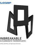 Screwless 1 Gang Wall Plate Mid Size Matte Black Unbreakable Thermoplastic Faceplate Cover For Decorator Receptacle Outlet And Switch UL Listed 5 Pack