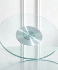 Tabletop Turntable Lazy Susan With 360 Degree Smooth Silent Spin Tempered Glass Serving Tray for Dining Banquets Weddings and Family Gatherings Heavy Dishes Easy Rotation Party Ready With Multiple Sizes