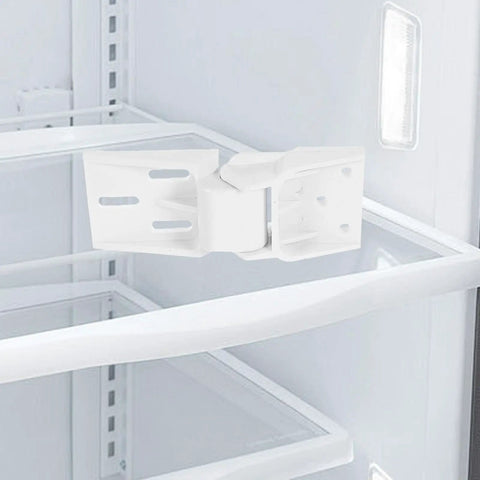 Heavy Duty Foldable Freezer Hinge Replacement Kit For Commercial And Home Freezers Four Piece White Plastic Hinge Set on freezer door