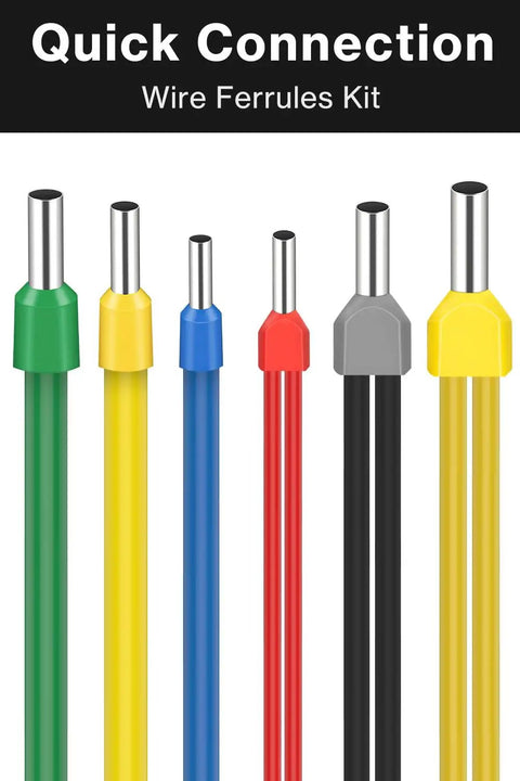 Ultimate Wire End Ferrule Kit 1200pcs For Stripped Wires Insulated Ferrule Crimp Pins showing multicolor wire ends.
