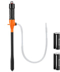 Hassle Free Plug And Play Battery Gas Siphon Pump 2.4 Gpm Electric Fuel Transfer with hose and batteries for easy fuel movement.