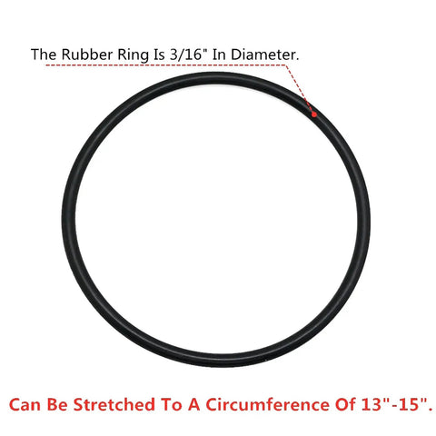 Top Shelf Universal Sewing Machine Motor Stretch Belt Replacement For Singer Kenmore White Household Models 2 Pack 3/16 inch diameter rubber ring.