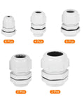 20 Piece Cable Gland Kit Set With Nylon Grey Glands in various sizes, Pro Grade Electrical Connectors for weatherproof seals