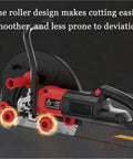 Heavy Duty Electric Concrete Cutter Saw With 8900W Motor Dual Blades And Integrated Water Pump close-up of roller design for smoother cutting