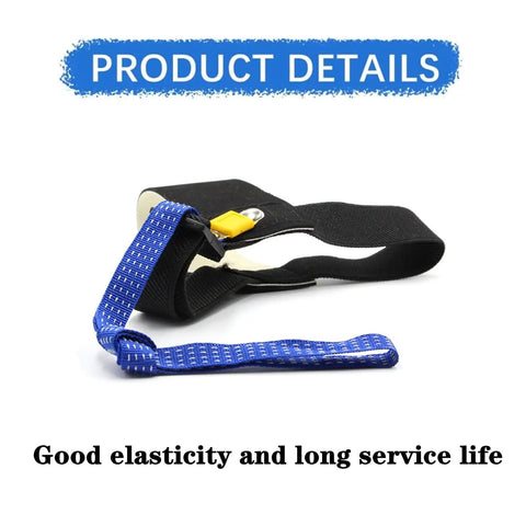 Two Pack ESD Anti Static Grounding Straps For Wrist And Heel Adjustable Foot Strap With 19 Inch Wire displayed with blue strap detail