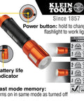 Rechargeable LED Flashlight With Flood Light 500 Lumens USB C Rechargeable Magnetic End Cap Pocket Clip Hands Free Worklight