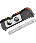 All In One Laser Level Line Tool With Tape Ruler, 3 Mode Laser Line Projection, Built In Bubble Level, No Fuss 4 In 1 Measuring Tool For Quick And Easy DIY Projects, Accurate Wall Alignment For Cabinets, Pictures, And More, black with ruler