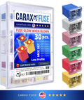 Glow When Blown LED Auto Fuse Kit With Dope Indicator So You Can Spot Blown Fuses Fast Low Profile JCASE FMX 30 Pack Replacement