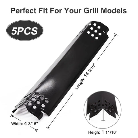 Five Pack Heat Plate Replacement Set For Nexgrill 4 And 5 Burner Gas Grills Porcelain Steel Heat Shields