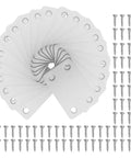 Sturdy Stainless Steel Flat Plate Brackets 20-Piece 4-Hole Set No-Fuss Easy Install For Wood Shelves And DIY Projects Heavy Duty Shelf Supports For Home Improvement with screws